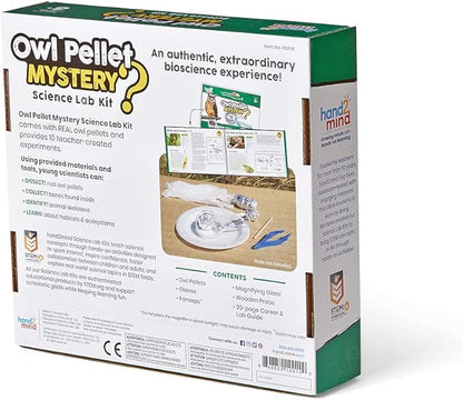 hand2mind Animal Science Kit for Kids 8-12, Kids Science Kit with Fact-Filled Guide, Learn About Animal Biology and Dissect Owl Pellets, STEM Toys, 10 Science Experiments