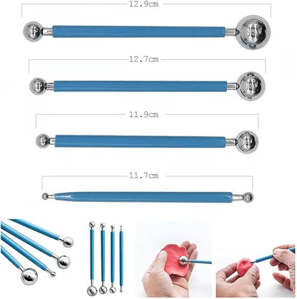 Diulazin 27-Piece Pottery Tool Set - Polymer Clay Sculpting Kit for Kids and Adults - Ideal for Pottery Craft, Dotting, Carving, Drawing, and Modeling