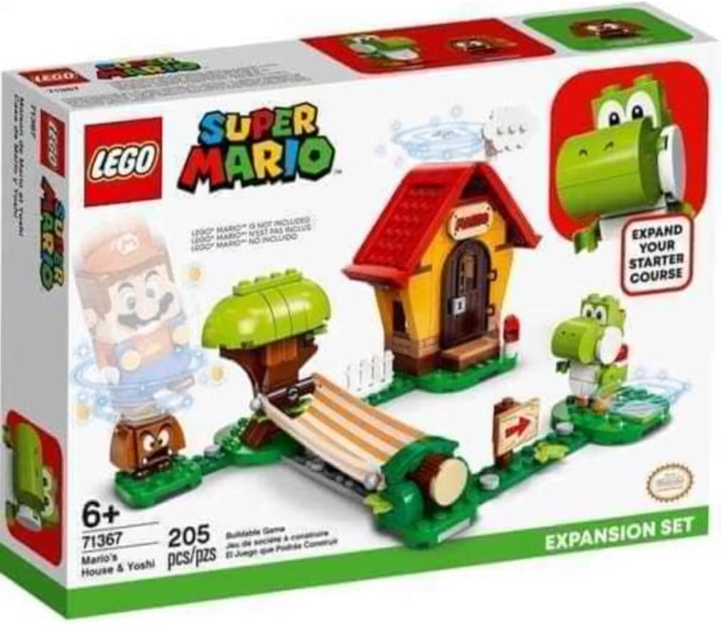 LEGO 71367 Super Mario House & Yoshi Expansion Set Buildable Toy Game, Gifts for Girls & Boys Age 6 Plus Years Old with Yoshi and Goomba Figures
