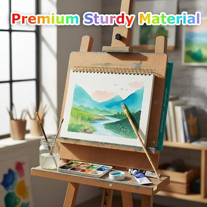 Watercolor Paper Pad, 5.5"x8.5" Water Color Paper, 140lb/300gsm Artist Painting Drawing Paper Book, Art Supplies for Adults Kids, Watercolors, Watercolor Paint Set, Sketchbook, Journal, Green