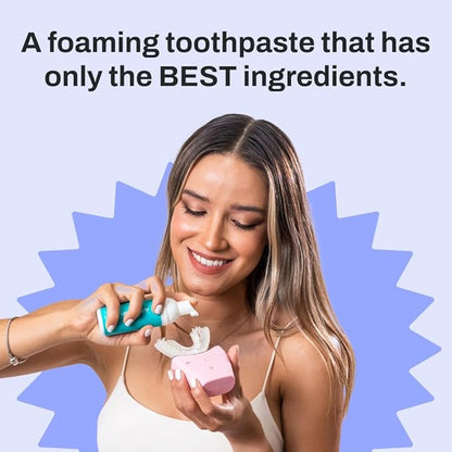 autobrush Original Mint Flavor Fluoride-Free Foaming Toothpaste for Adults, Whitening & Deep Cleaning, Travel Friendly, Anti-Cavity, Foam Toothpaste (3 Pack)