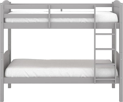 Hillsdale, Alexis Contemporary Wood Arch Twin Over Twin Size Bunk Bed, Gray