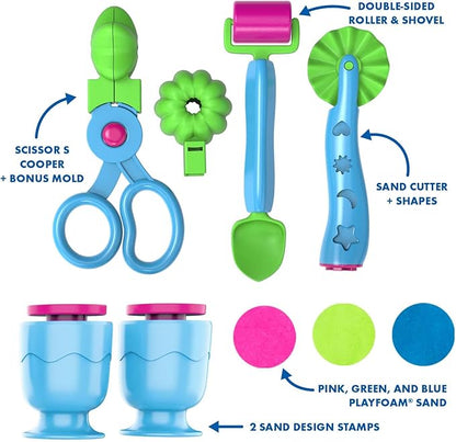 Educational Insights Playfoam Sand Sensory Set - Non-Toxic Play Sand Toys for Toddlers, Squishy Sensory Bin Filler for Home or Preschool Classroom, Moldable Crafting Compound, Kids Ages 3+