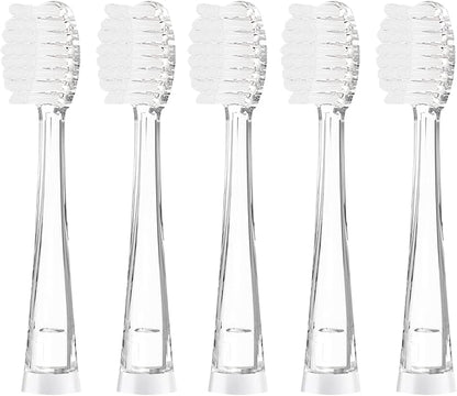 TEETECK 5 Pack Kids Toothbrush Replacement Heads Compatible with SEAGO- 513/977/EK6,Compatible with Brush-Baby WildOnes/KIDZSONIC（Not BabySonic Series）,Compatible with Dada-Tech-BB1/977/K6
