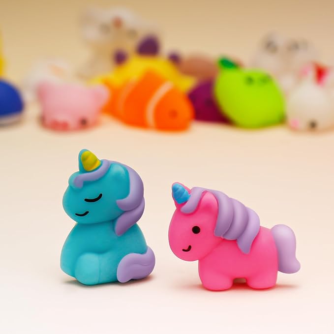 30 Pack Mochi Squishy Toys, Party Favors for Kids 4-8-12,Birthday Gifts Treasure Box Classroom Prizes Goodie Bag Stuffers, Mini Squishy Fidget Toys, Carnival Prizes in Bulk