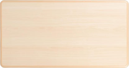 Flash Furniture Wren Adjustable Classroom Activity Table for School and Home, Plastic Activity Table for Kids, 23.625" W x 47.25" L, Natural