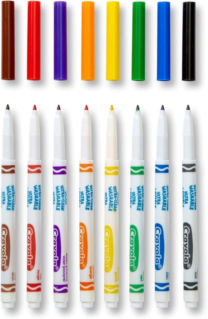 Crayola Classic Color Washable Markers fine tip pack of 8 [PACK OF 4 ]