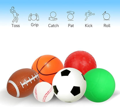 GSE Games & Sports Expert 5"/7"/8.5"/10" Inflatable Playground Ball, Kickball, Bouncy Dodge Ball, Handball for Kid/Adult, Perfect for Recess Ball Games, Gym, Yoga Exercises, Schools Sports Activities