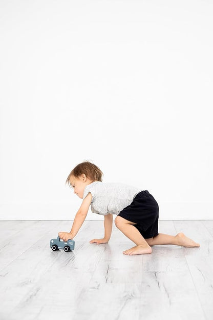 Pearhead Wooden Toy Car, Push and Pull Montessori Baby and Toddler Toy, Gender-Neutral Push Toy, Baby Girl or Baby Boy Nursery Accessory