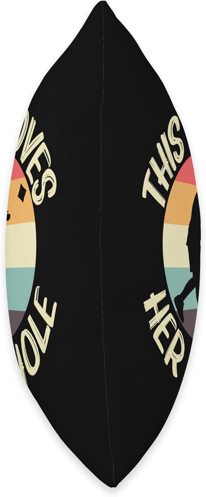 Cornhole Gift Cornhole Player Accessories & Stuff Funny Cornhole Designs for Girls Kids Bean Bag Toss Players Throw Pillow, 18x18, Multicolor