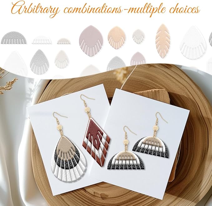 ORIGACH 28 Pcs Tassel Polymer Clay Cutters Set Boho Earring Clay Cutter DIY Craft Supplies for Earring and Jewelry Making