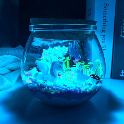 Unicorn Terrarium Kit for Girls - Light Up Terrarium Kit for Kids - Unicorn Arts and Crafts Gifts for Kids- Cool Birthday Gifts Toys for Grils Ages 6 7 8 9 10 11 12 Years Old