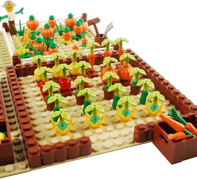 Farm Field Set Building Blocks Plant Animal Crops Building Bricks Kit DIY Building Set Compatible All Major Brands