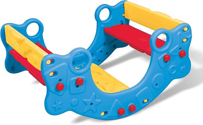 Grow'n Up Qwikflip Climber, 3-in-1 Multi Function 4-Seater Design: Picnic Table, Non-tilt Rocker, and Climbing Trainer, Easy Setup, no Tools Required, Ages 1.5+