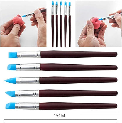 Langqun 31pcs Clay Tools,Pottery Tools Kit,Air Dry Clay Tools,Polymer Clay Dotting Tools,Ceramic Supplies for Kids and Adults,Sculpting,Modeling,Shaping