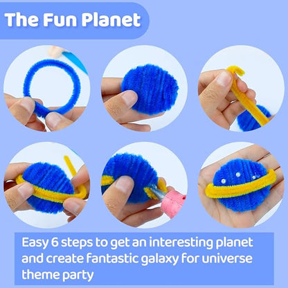Eppingwin 200pcs Pipe Cleaners, Lake Blue Pipe Cleaners Craft Supplies,Chenille Stems for DIY Arts Crafts Project(Lake Blue)