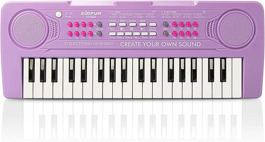 Keyboard Piano for Kids, BIGFUN 37 Keys Toddler Piano Multifunction Music Educational Instrument Toy, Electronic Kids Keyboard for 3-7 Year Old Girls and Boys (Purple)
