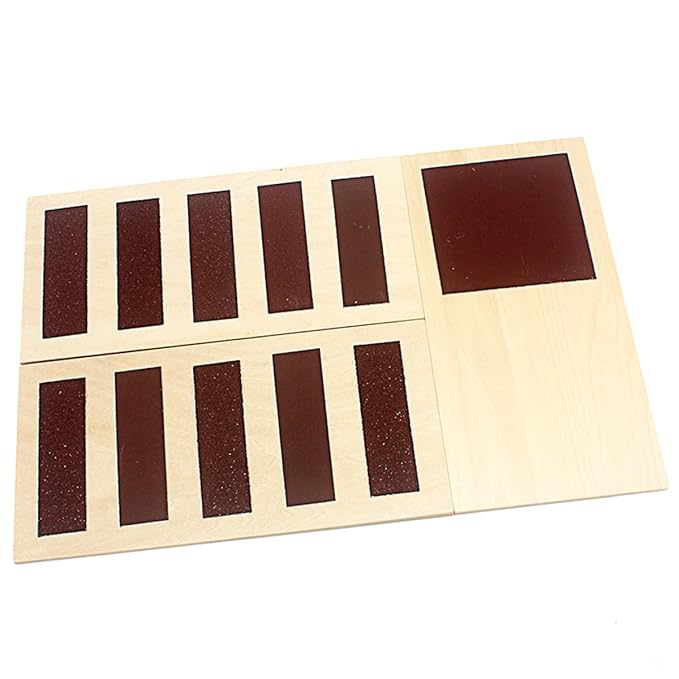 Montessori Rough and Smooth Boards Sensorial Board Touch Sensory Montessori Tactile Board for Kids Graded Sand Tablets Montessori Toys for Toddlers