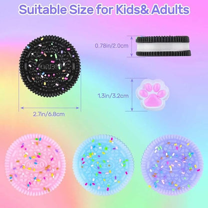 Taba Squishy Fidget Toys,Cookie Taba Squishy Toys,Ultra-Soft Stress Relief Toys for Kids Adult,Sensory Toys with Cute Design,Anxiety Relief Party Favors