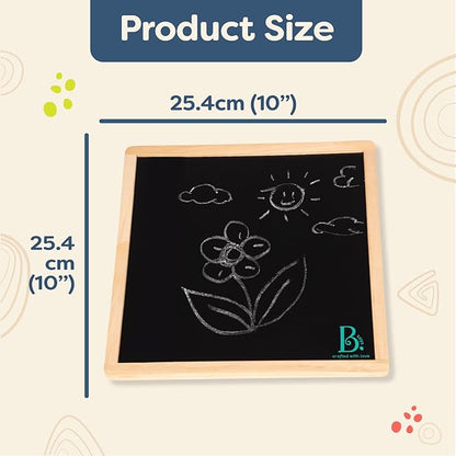 B. Toys- Magnetic Alphabetic- Wooden Alphabet Puzzle – Double-Sided Puzzle & Chalkboard – 26 Magnetic Letter Pieces – 2-in-1 Puzzle for Kids – 3 Years +