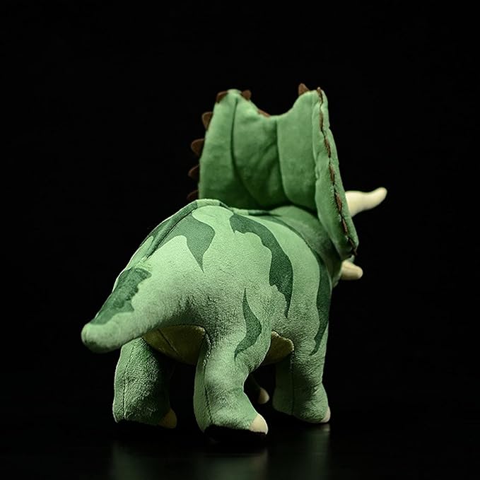 ZHONGXIN MADE Simulation Pentaceratops Dinosaur Stuffed Plush Toy - Cute Soft Lifelike Pentaceratops Figurines Model Toy, Real Life Dinosaur Stuffed Animal Toys, Educational Gifts for Kids,13 Inches