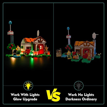 LocoLee LED Light Compatible with LEGO Animal Crossing Isabelle’s House Visit, Creative Lighting Set Compatible with LEGO Isabelle House 77049 Set, Gift for Animal Crossing Fans (No Models Only Light)