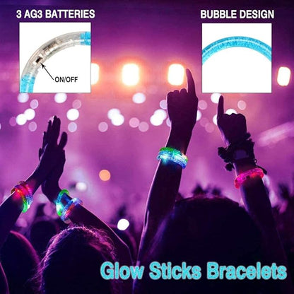 88PCs LED Light Up Toy Party Favors Glow in The Dark,Party Supplies Bulk for Adult Kids Birthday Halloween with 50 Finger Light, 12 Jelly Ring, 6 Flashing Glasses…