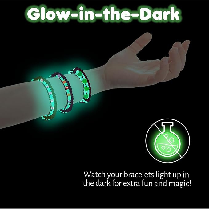 SINUJE Friendship Bracelet Making Kit for Girls - Glow in The Dark Crafts for Girls - Arts and Crafts for Kids Age 8-12 String Bracelets Maker Craft - Gifts for 7 9 10 11 Year Old Girl - Deep Pink