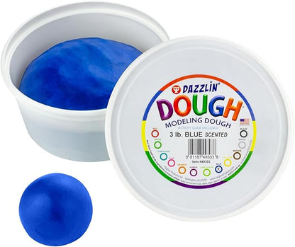 Hygloss Play Modeling Dough - Blue Dough Scented - Safe & Non-Toxic for Kids Arts & Crafts - Party Favors - Classroom Supplies - 3lb