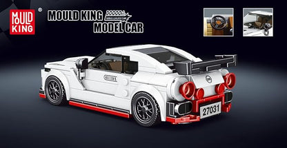 Mould King Speed Champion Nissan GTR Car Models Building Toys with Display Case, 27031 Model Car Kits Building Blocks, Race Car Building Sets, JDM Car Building Kits for Adults Kids 8+(356PCS)