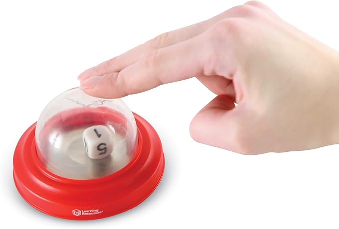 Learning Resources Dice Poppers - 2 Pieces, Ages 3+ Board Game Accessory, Dice Game, Dice Popper for Trivia Nights, Math Games for Kids