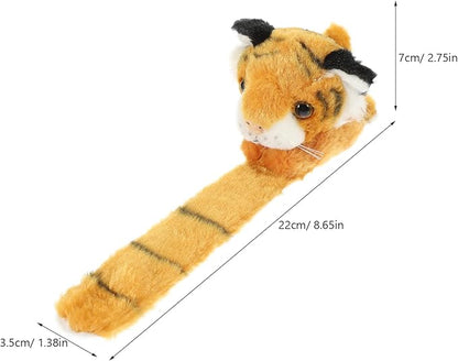 Kisangel 1pc Plush Huggable Stuffed Animals Jungle Themed Slap Bracelet Wrist Hugger Plush for Jungle Party Favors(As Shown 2)