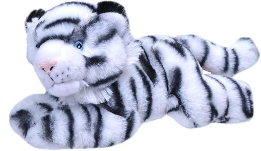 Wild Republic EcoKins Mini White Tiger Stuffed Animal 8 inch, Eco Friendly Gifts for Kids, Plush Toy, Handcrafted Using 7 Recycled Plastic Water Bottles, 8 inches (24798)