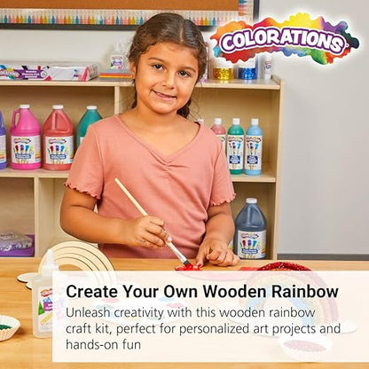Colorations Decorate Your Own Wooden Rainbow, Set of 6