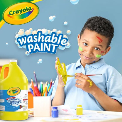Crayola Washable Paint For Kids - Yellow (1 Gallon), Kids Arts And Crafts Supplies, Non Toxic, Bulk