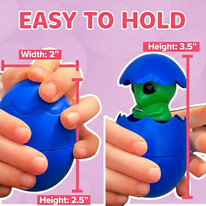 Egg Pops Talking Easter Egg Toy - Figure Pops Up & Plays Sounds, Easter Basket Stuffers for Teens - Interactive Kids Toys or Funny Gag Gifts for Teens, Cute Collectible Spring Character (Alien)