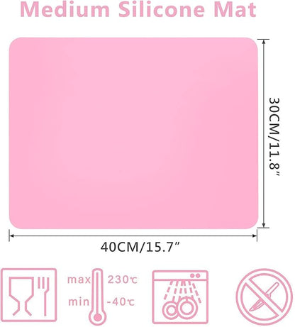 Gartful Resin Casting Tool Kits, Medium Silicone Craft Mat + 700ml Large Measuring Cups, Reusable DIY Craft Set for Resin, Epoxy, Acrylic Paint, Jewelry Making, Pack of 4