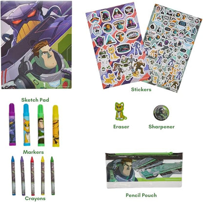 Innovative Designs Disney Pixar Toy Story Buzz Lightyear Coloring Art and Sticker Set for Boys and Girls, 30 Pcs.