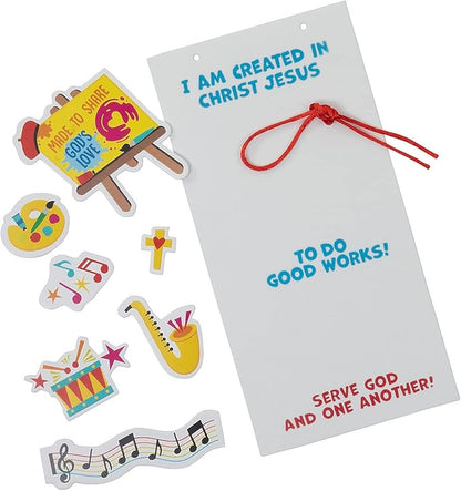 Fun Express Studio VBS Verse Sign Craft Kit - Makes 12 - VBS Vacation Bible School Supplies/Decor