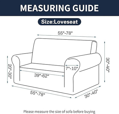 2025 New Stretch Loveseat Sofa Slipcovers Couch Cover for 2 Cushion Furniture Protector Sofa Covers with Elastic Bottom Jacquard Fabric Small Checks for Pets, Kids - Peacock Blue