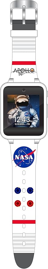 NASA Kids Interactive Smart Watch with Educational Features, Step Counter, Voice Recorder, Camera, Games, Alarm, Timer, Stopwatch, Touchscreen Display, and Fun NASA Themes for Learning and Play