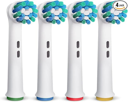 GENKENT 4 Pack Replacement Toothbrush Heads Compatible with Oral B Braun Professional Electric Brush Heads