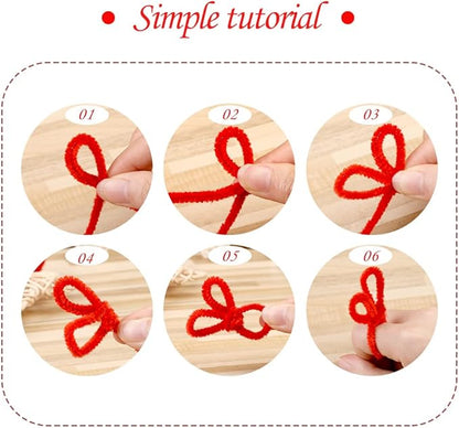 200 PCS Pipe Cleaners, Christmas Craft Pipe Cleaners, Pipe Cleaners Chenille Stems, Pipe Cleaners Bulk, Art Pipe Cleaners for Creative Christmas Decoration Supplies (Red+Green+White)