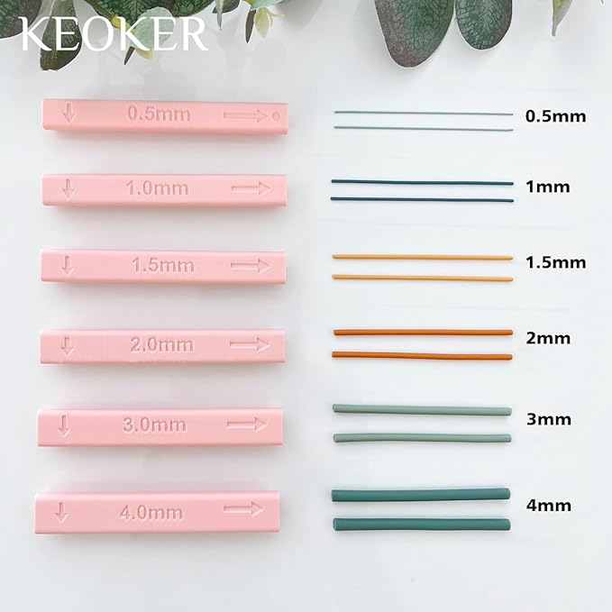 Keoker Clay Tube Hoop Roller Guide, Clay Rolling Strip Shape Maker, Polymer Clay Snake Maker, Polymer Clay Earring Tools
