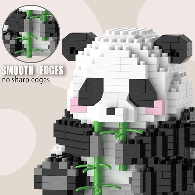 Mini Building Blocks- Bamboo Panda, Party Favors- Micro Blocks Panda Toy for Kids 6 7 8 9 10+, Mini Blocks Building Sets for Adults, Easter/Birthday for Boys and Girls(504PCS)