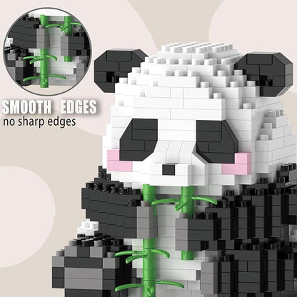 Mini Building Blocks- Bamboo Panda, Party Favors- Micro Blocks Panda Toy for Kids 6 7 8 9 10+, Mini Blocks Building Sets for Adults, Easter/Birthday for Boys and Girls(504PCS)