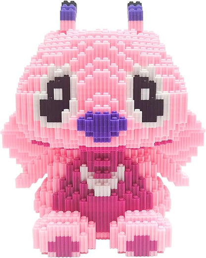 Building Bricks 2200+ Pieces Set - 3D Puzzles Classic Cartoon Characters Building Blocks - Micro Building Block for Boys Girls & Adults (PinkPro)