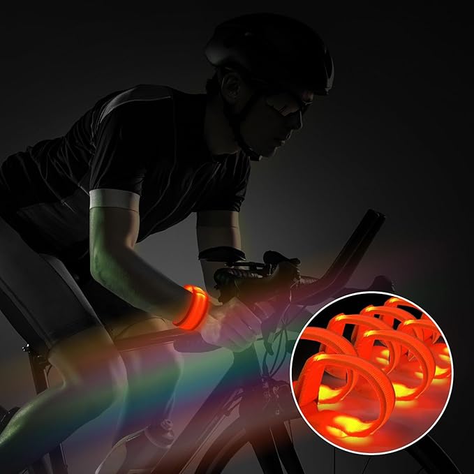 8pcs LED Light Up Bracelets Glow Flashing Wristbands Glow in The Dark Party Supplies for Wedding, Raves, Concert, Camping,Sporting Events, Party