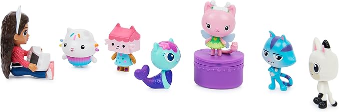 Gabby's Dollhouse, Deluxe Figure Gift Set with 7 Toy Figures and Surprise Accessory, Kids Toys for Ages 3 and up