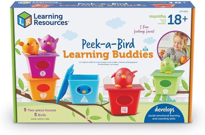 Learning Resources Peek-a-Bird Learning Buddies - 15 Pieces, Age 18 Months+ Toddler Learning Activities, Preschool Toys, Educational Toy for Color Teaching